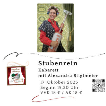 Stubenrein - Kabarett mit Alexandra Stiglmeier am 17. Oktober