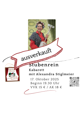 Leider ausverkauft_Stubenrein _ Kabarett mit Alexandra Stiglmeier