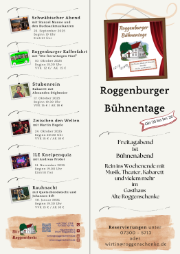 Gesamtübersicht Roggenburger Bühnentage `25 / `26